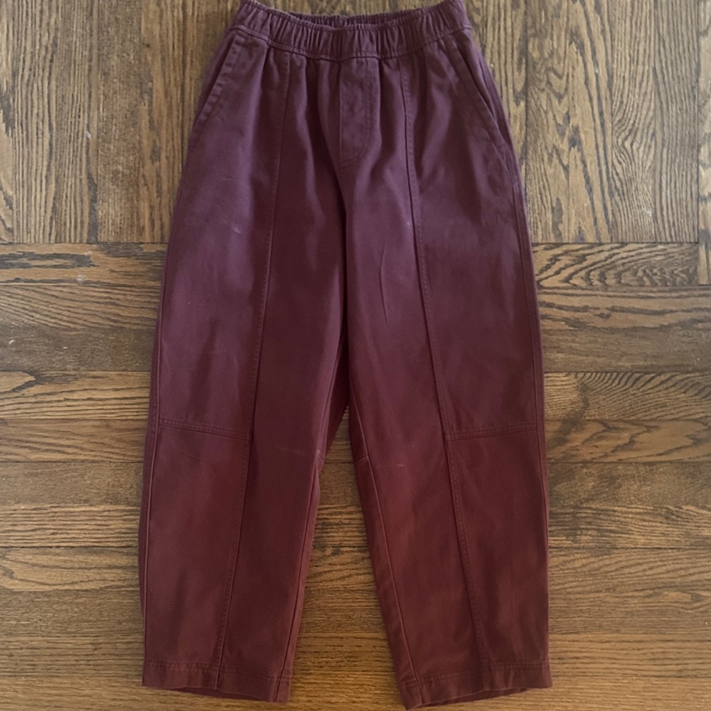 Old Navy Women's Burgundy Barrel Fit Pants Size XS